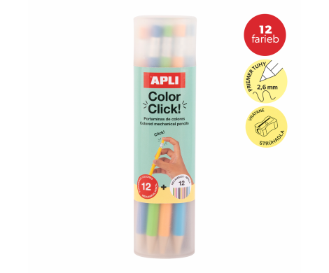 Foto pre produkt Pastelky APLI vysúvacie sada 12ks v tubuse            