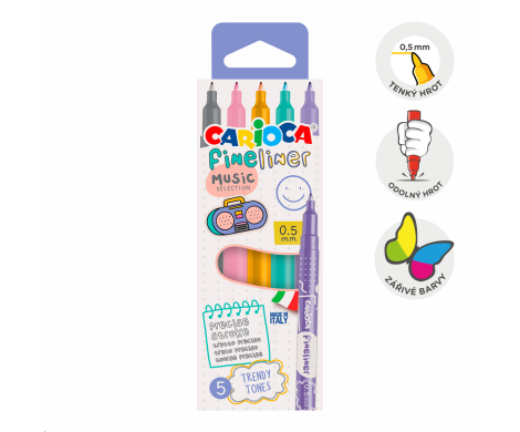 Foto pre produkt Linery sada 5 ks mix farieb, hrot 0,5mm